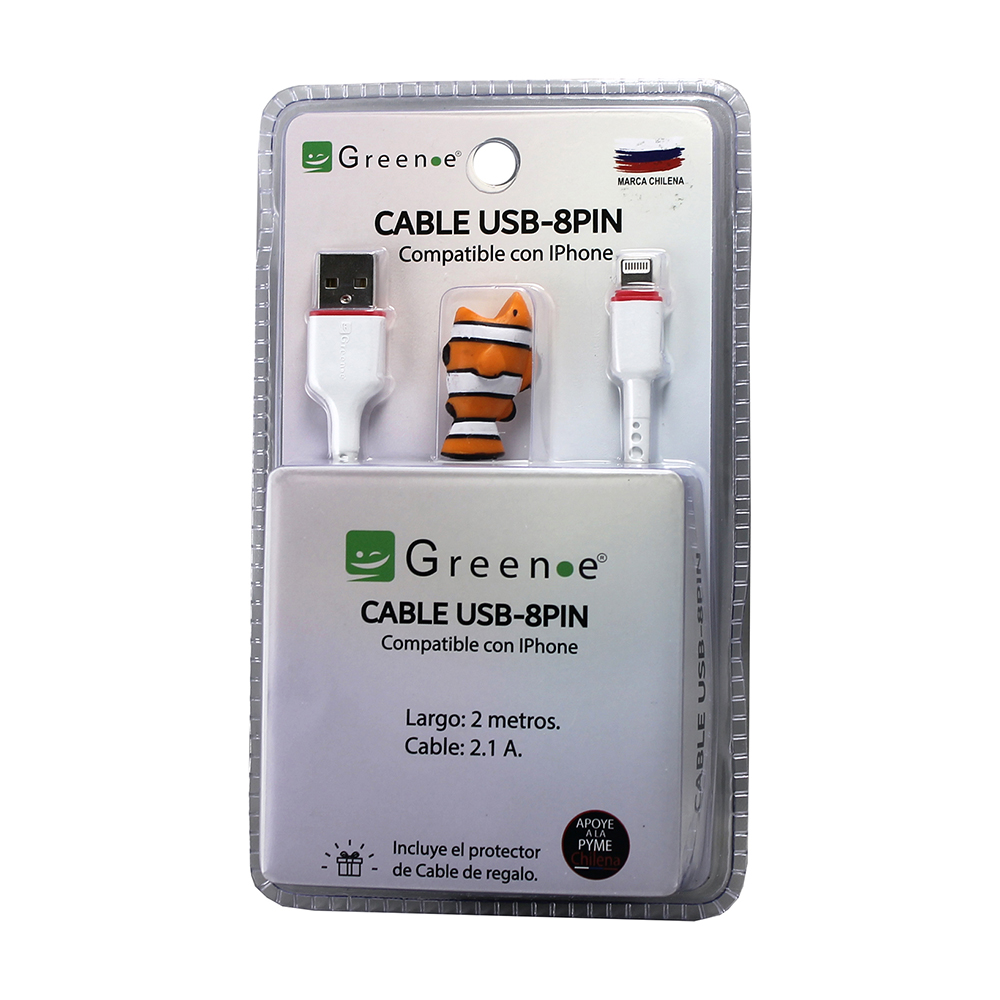 Cable USB a Iphone / 2 Mts