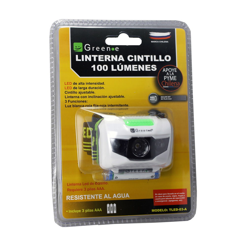 Linterna Cintillo Led 100 L&uacute;menes