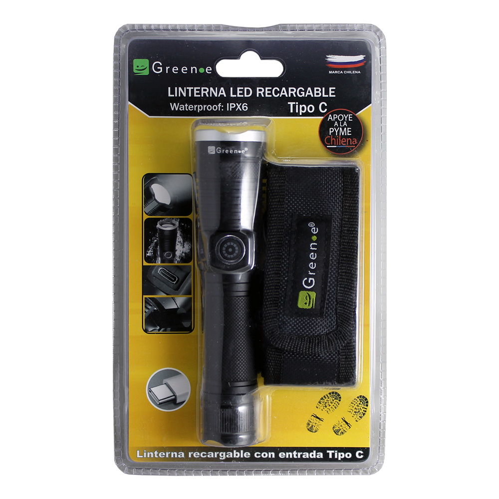 Linterna Led Recargable 500 L&uacute;menes
