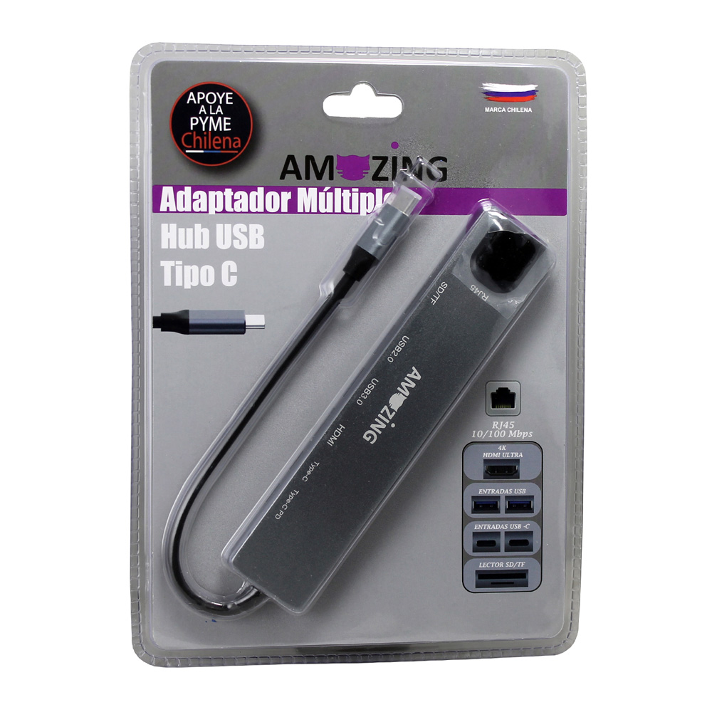 Adaptador Multiple HUB USB Tipo C