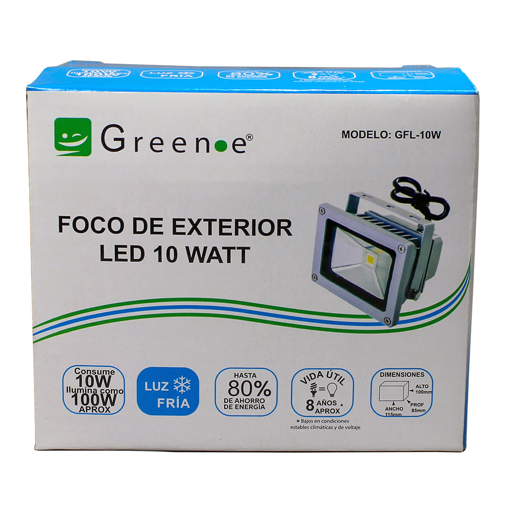 Foco Exterior Led 10w Luz Fr&iacute;a