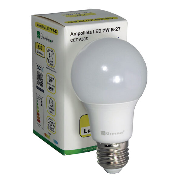 Ampolleta led de 7w E27 Luz Cálida x 20 unidades - Imagen 6