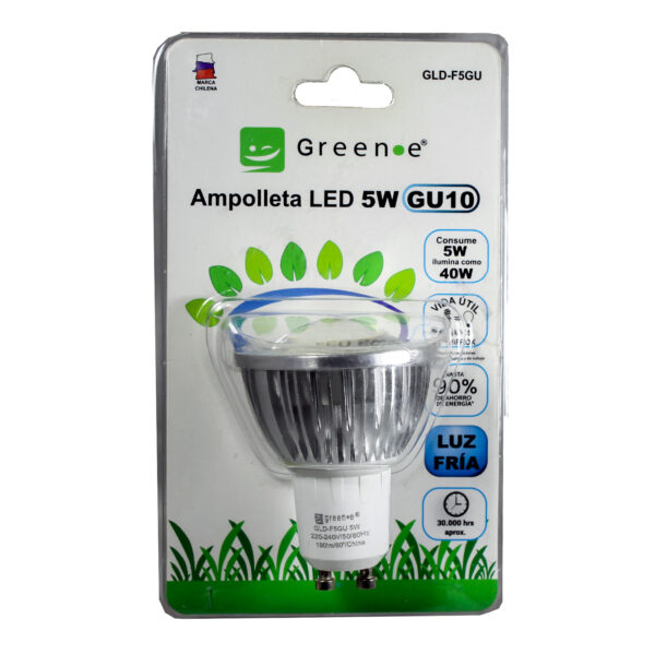 Ampolleta LED de 5w GU10 Luz Fria x 3 Unidades - Imagen 3