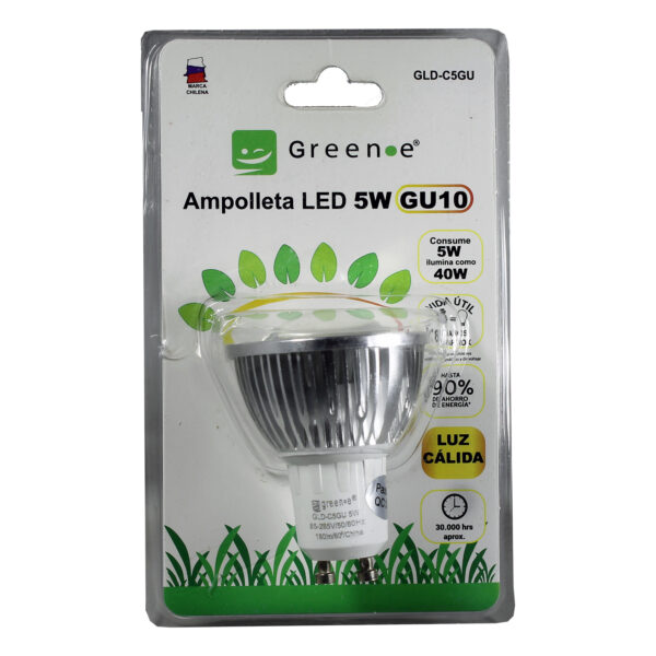 Ampolleta LED de 5w GU10 luz Calida x 3 unidades - Imagen 4